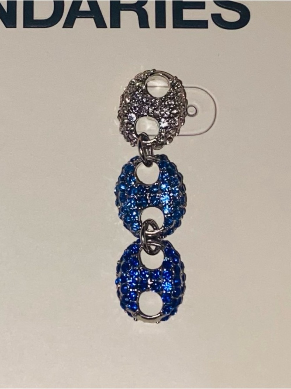 Blue ombré Dangle Post Back Earrings - Picture 2 of 2